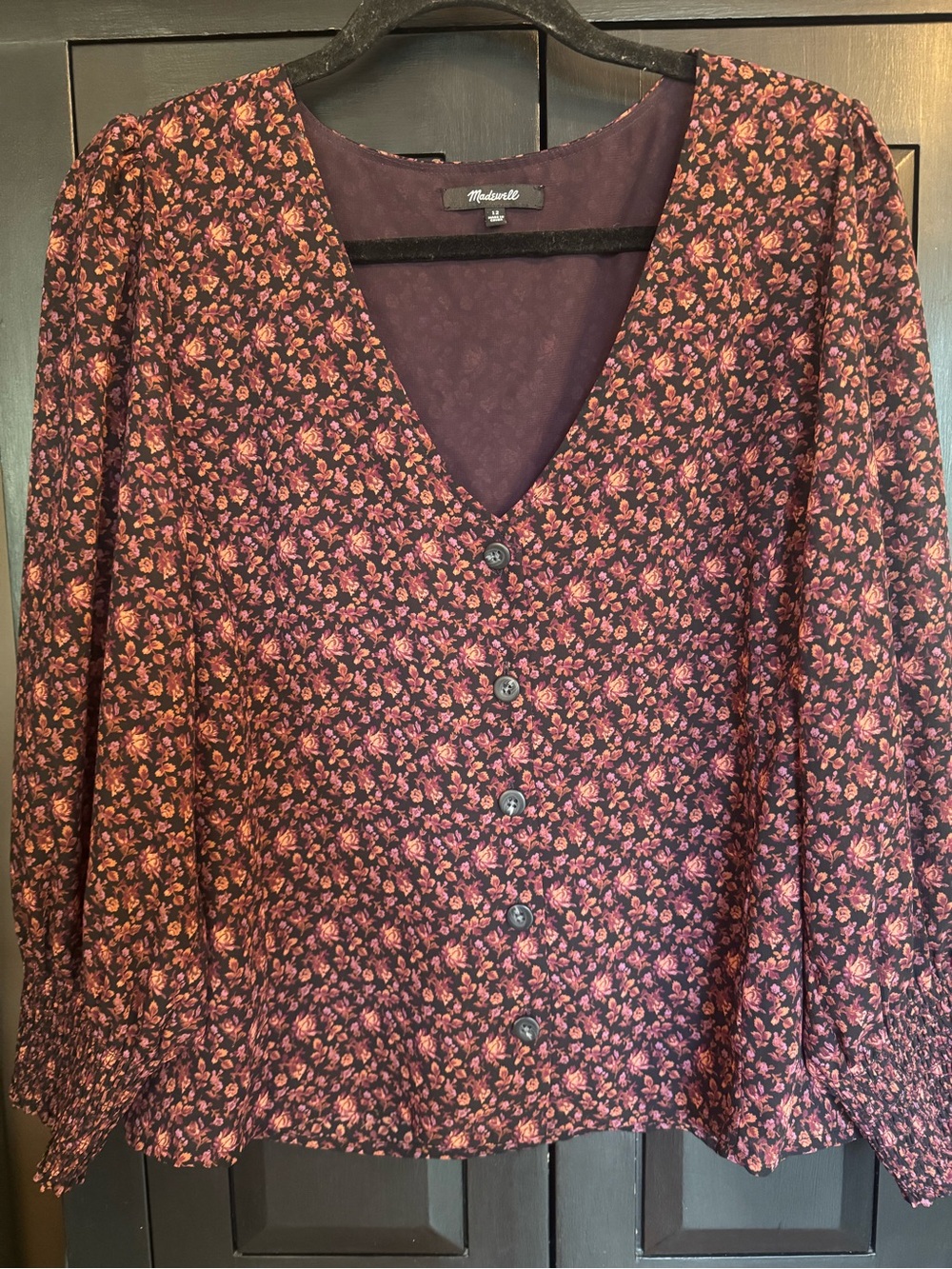 Madewell  Floral Button-Front Blouse
